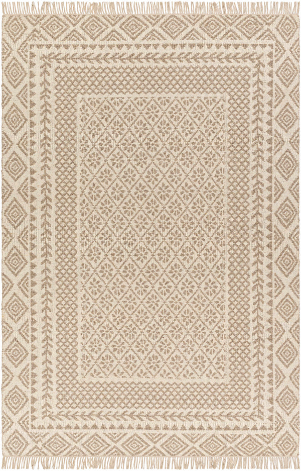 Albus Beige Wool Area Rug