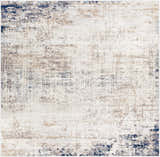 Alcove Abstract Area Rug featuring a contemporary design with dark blue, gray, and ivory hues. Design-Square-710
