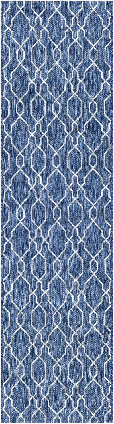Aldford Denim Blue Trellis Outdoor Carpet