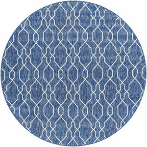 Aldford Denim Blue Trellis Outdoor Carpet