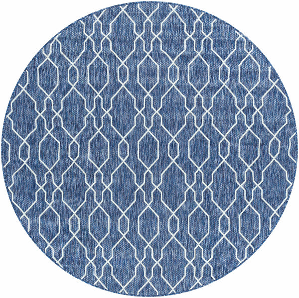 Aldford Denim Blue Trellis Outdoor Carpet