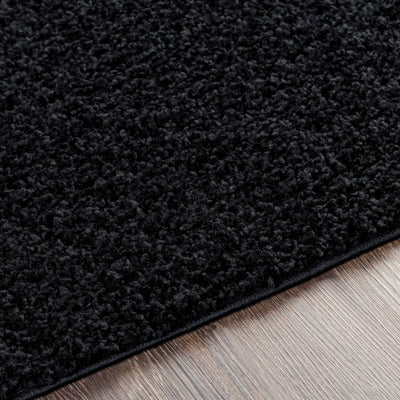 Black Solid Area Rug