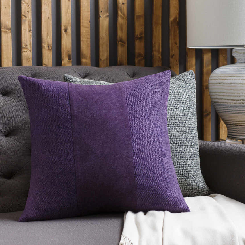 Alec Purple Square Throw Pillow - Clearance