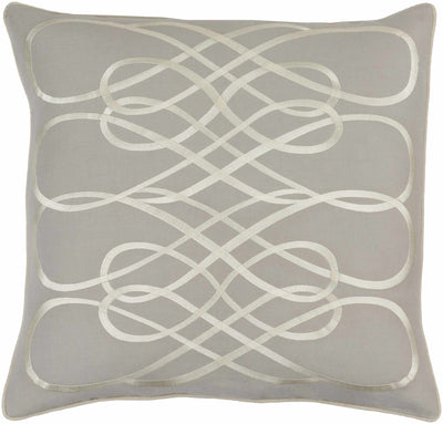 Alhambra Gray Interwoven Pattern Throw Pillow - Clearance