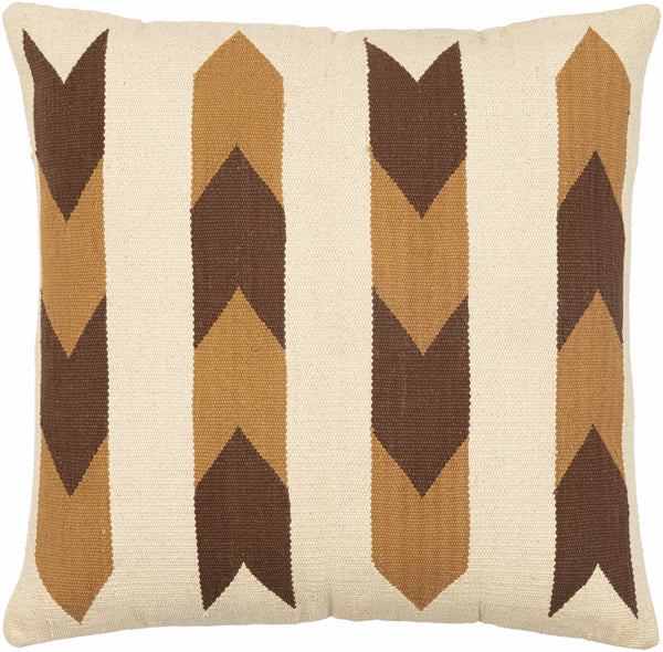 Almagro Rustic Chevron Brown Throw Pillow - Clearance