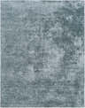 Close-up of Quartz Patterned Sheen Blue/Green Viscose Rug featuring a geometric striped design. Design-Rectangle-810
