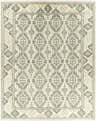 Hand knotted Aloleng Area Rug in light beige and sage. Bohemian style wool rug with traditional geometric pattern. Design-Rectangle-810