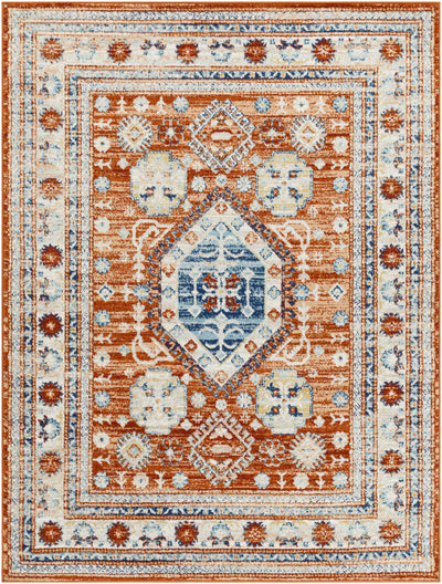 Alpaco Orange Medallion Area Rug - Clearance