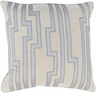 Alvarado Grey Geometric Square Accent Pillow - Clearance