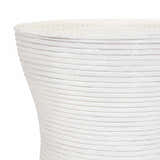 Amadeo White Rattan End Table