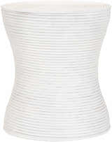 Amadeo White Rattan End Table