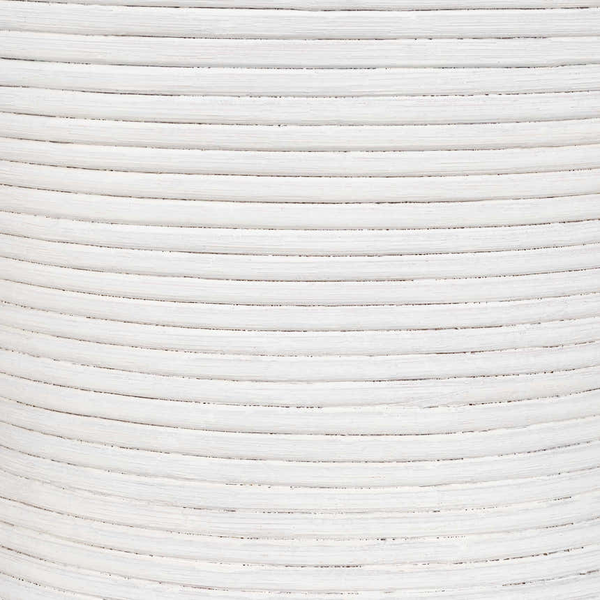 Amadeo White Rattan End Table