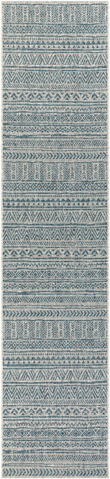 Novato Aqua All Over Pattern Performance Rug
