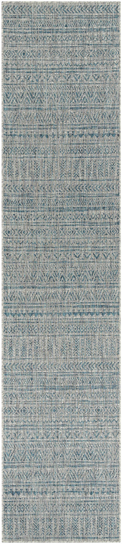 Novato Aqua All Over Pattern Performance Rug