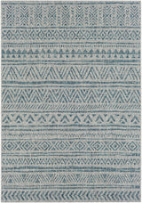 Novato Aqua All Over Pattern Performance Rug