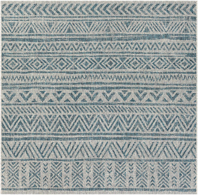 Novato Aqua All Over Pattern Performance Rug