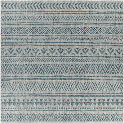 Novato Aqua All Over Pattern Performance Rug