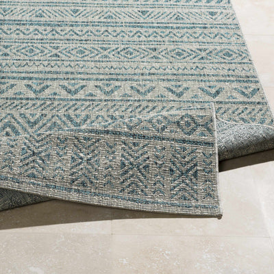 Novato Aqua All Over Pattern Performance Rug