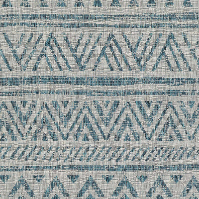 Novato Aqua All Over Pattern Performance Rug