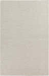 Close-up of the Amelia Area Rug, a hand-woven wool rug with a cream and taupe diamond pattern. Design-Rectangle-58
