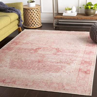 Libertyville Pink Washable Rug - Clearance