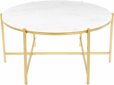 Bulatukan Marble Top Gold Color Round Coffee Table