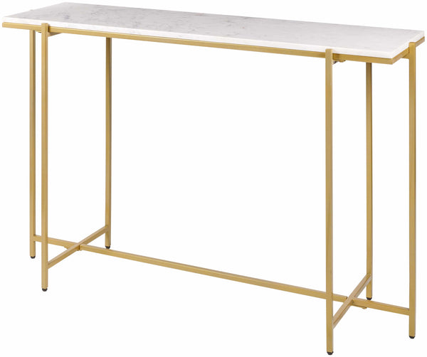 Ulestraten Sleek Black Metal Console Table