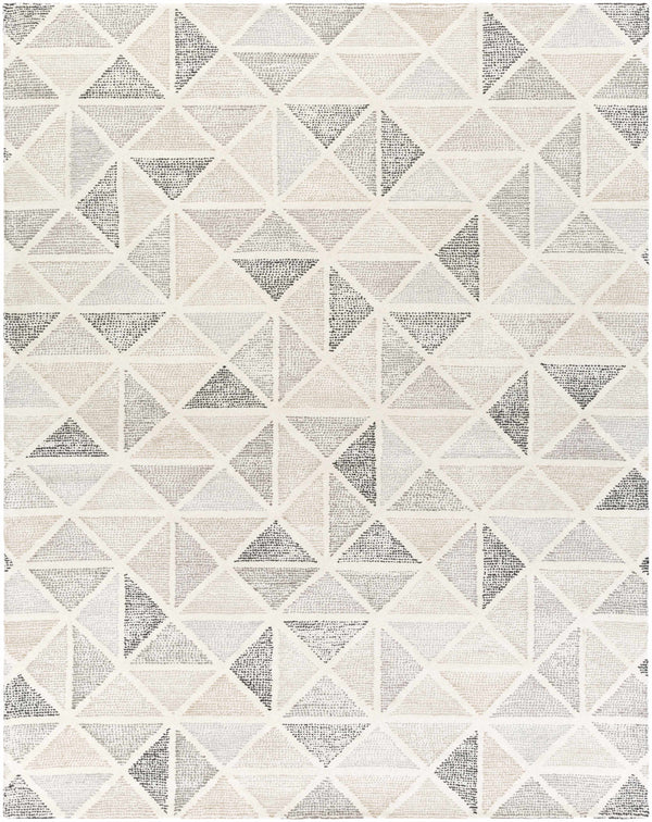 Anadarko Cream Triangles Wool Rug