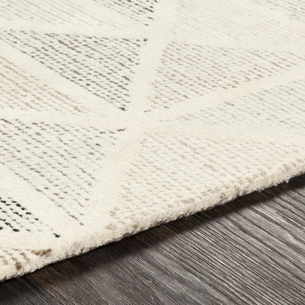 Anadarko Cream Triangles Wool Rug