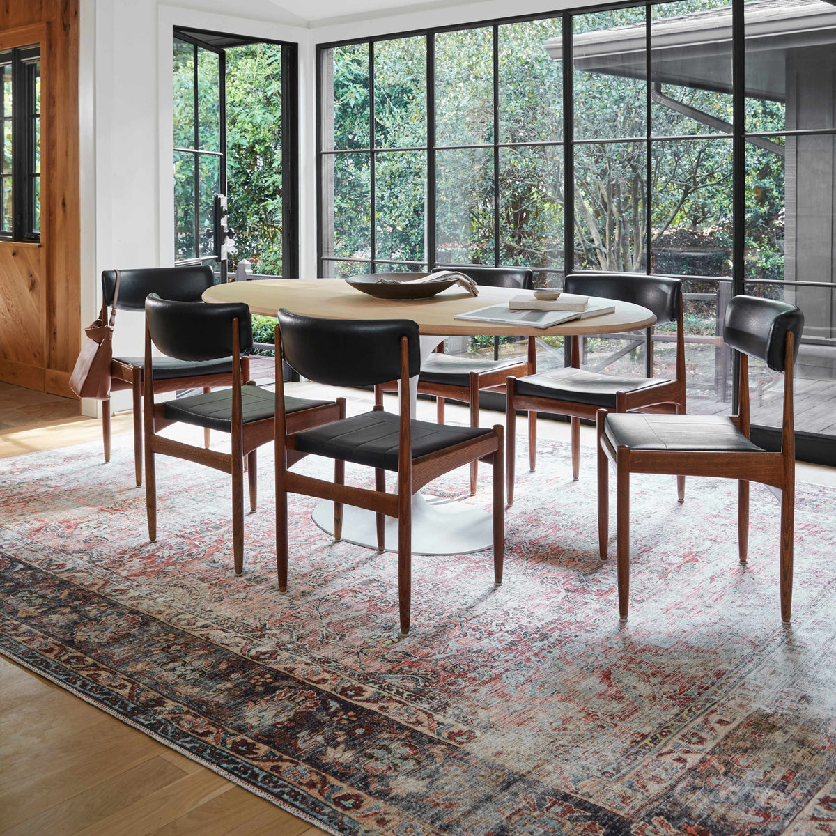 Rust Anahawan Distressed Washable Area Rug - Clearance – Boutique Rugs