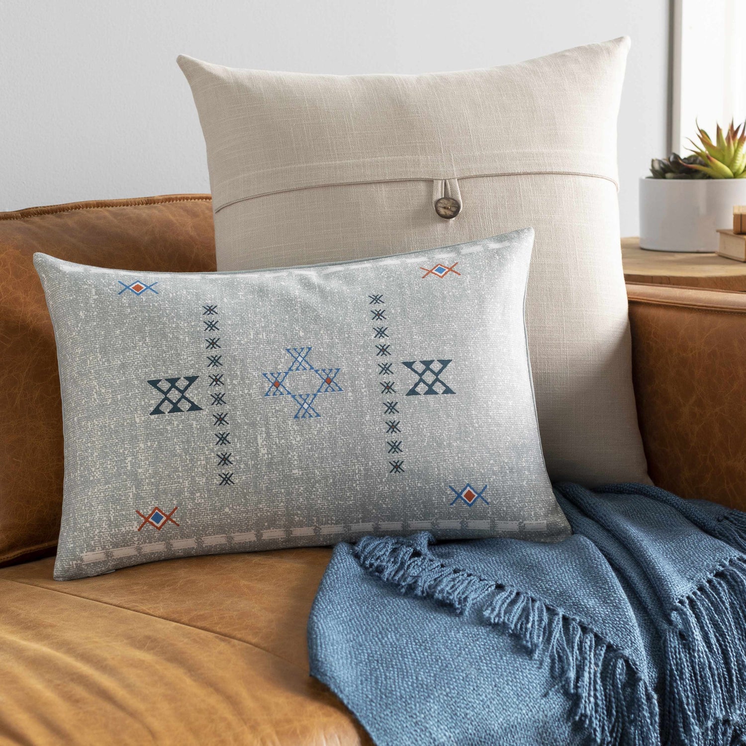 Anaktuvuk Blue Tribal Accent Pillow - Clearance