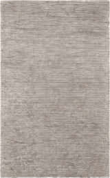 Close-up of the hand-loomed Angie Area Rug in charcoal. Features a contemporary, solid striped design and viscose texture. Design-Rectangle-58
