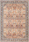 Detailed Ania Area Rug with a traditional floral pattern in arctic stone, copper, brown, and charcoal. Design-Rectangle-5373