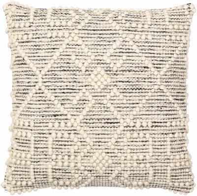 Anmore Beige Geometric Textured Throw Pillow