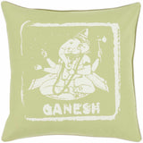 Annahilt Lime Green Ganesh Throw Pillow - Clearance