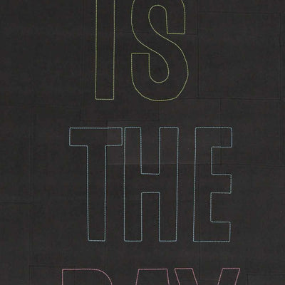 Black Rubber "Today is the Day" Rug 8x10 Carpet - Clearance