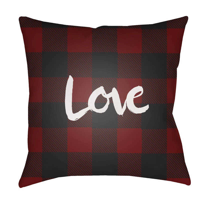 Love Buffalo Plaid Love Accent Outdoor Pillow