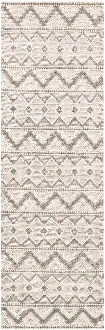 Whittington Gray&Cream Wool Rug - Clearance