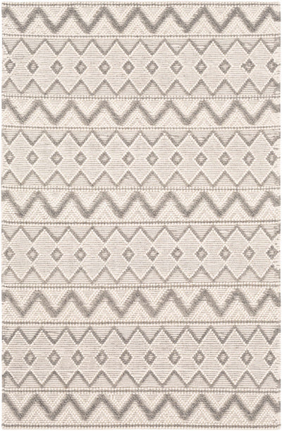 Whittington Gray&Cream Wool Rug - Clearance