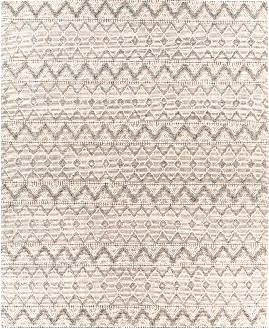 Whittington Gray&Cream Wool Rug - Clearance