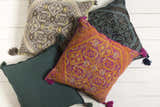Antlers Purple Bohemian Throw Pillow - Clearance