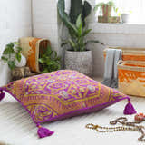 Antlers Purple Bohemian Throw Pillow - Clearance