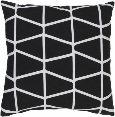 Anula Black&White Modern Geometric Throw Pillow - Clearance