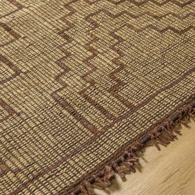 Aoko Jute & Leather Rug