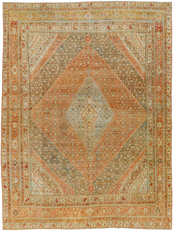 Unique Hand Knotted 9x12 Rug
