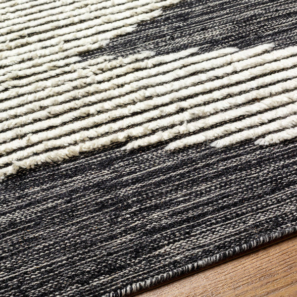 Bushwick Black&White Zigzag Wool Rug
