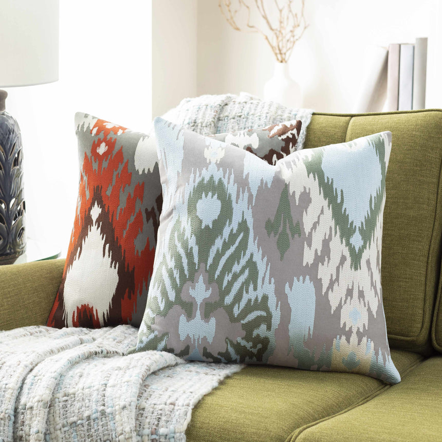 Minier Orange Brown Abstract Throw Pillow - Clearance