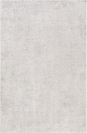 Close-up of the Archway Textured Luxe Area Rug. Neutral tones of gray, off-white, and taupe create a contemporary, textured pattern. Design-Rectangle-6796