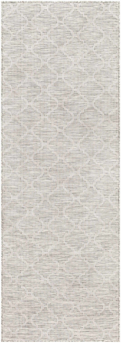 Unique Outdoor Trellis Area Rug, Ivory - Clearance