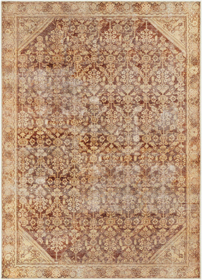 Argao Brown&Mustard Washable Area Rug - Clearance